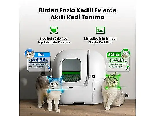 PETKIT Purobot Max Pro With Camera Akıllı Kedi Tuvaleti Beyaz - 4