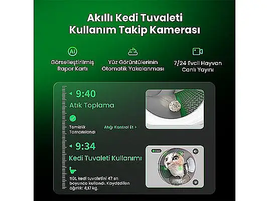 PETKIT Purobot Max Pro With Camera Akıllı Kedi Tuvaleti Beyaz - 3