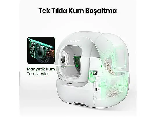 PETKIT Purobot Max Pro With Camera Akıllı Kedi Tuvaleti Beyaz - 7