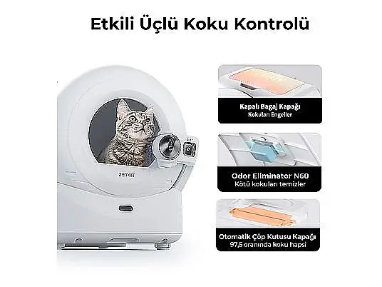 PETKIT Purobot Ultra Akıllı Kedi Tuvaleti Beyaz - 5