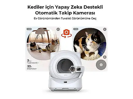 PETKIT Purobot Ultra Akıllı Kedi Tuvaleti Beyaz - 3
