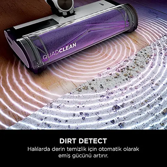 Shark Detect Clean&Empty Auto-Empty Sistemli Turbo Başlıklı Şarjlı Dikey Süpürge - 5