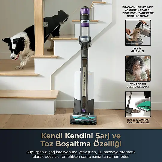 Shark PowerDetect Clean&Empty Auto-Empty Sistemli Pet Başlıklı Şarjlı Dikey Süpürge - 2